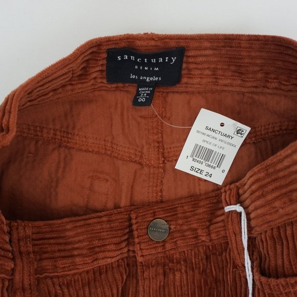 Sanctuary Womens Shirt 00 Corduroy Ryan Mini Skirt 24 Waist Spice of Life Brown - Picture 2 of 7